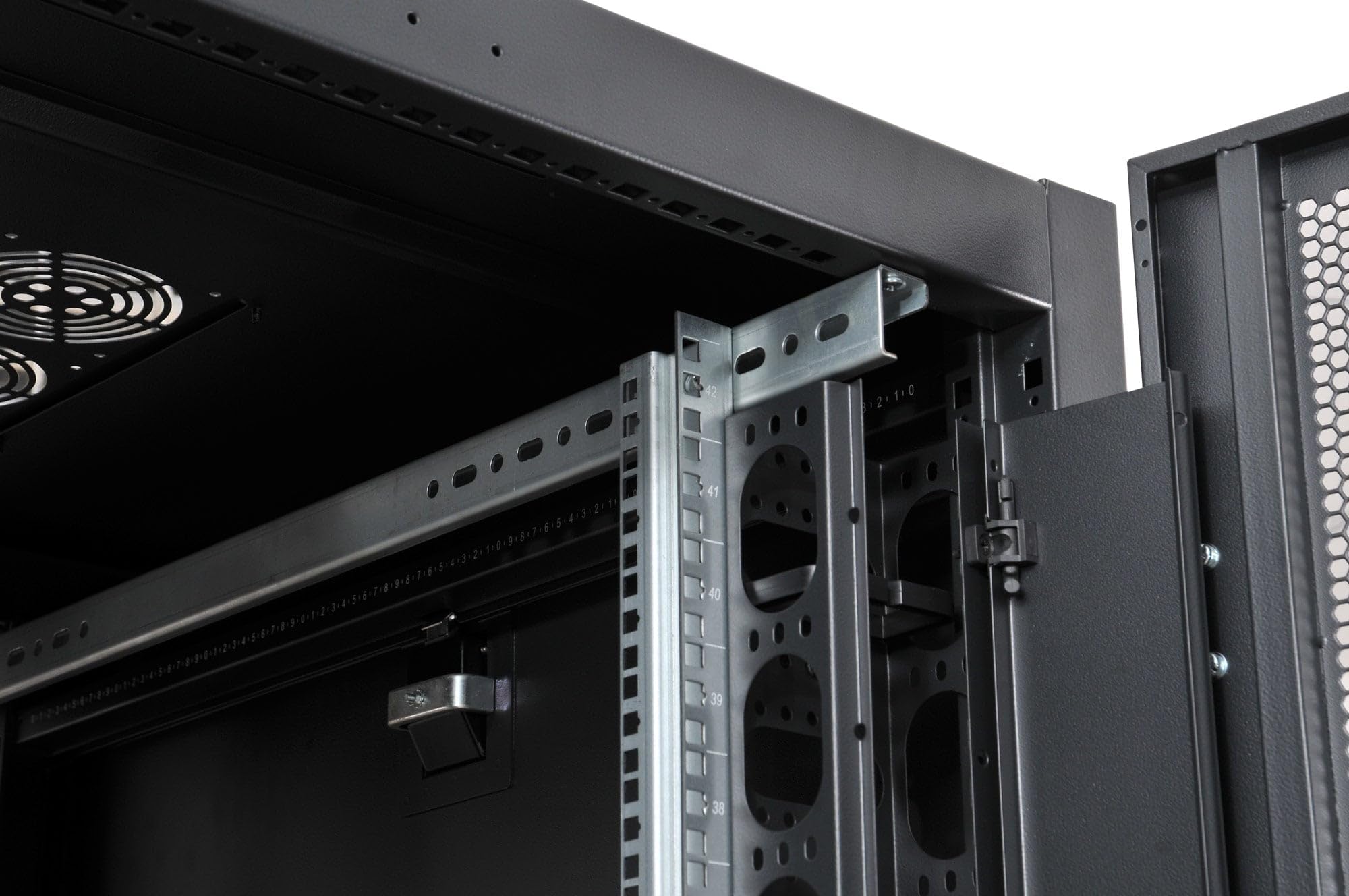 Techly Professional 104806 Armadio NetRack 19" 600x1000 42 unità Ventilato Nero da Assemblare Nero