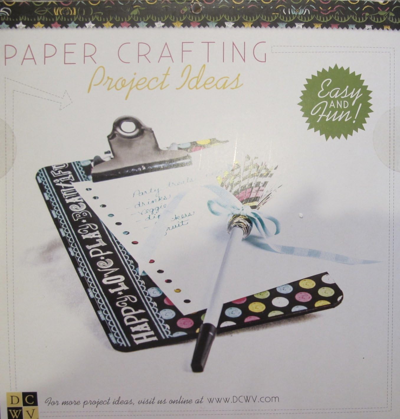 DCWV Limited Edition CHALK ART STACK PAD w 36 SHEETS of CHALKBOARD Finish 12" x 12" CARDSTOCK Acid Free (2013)