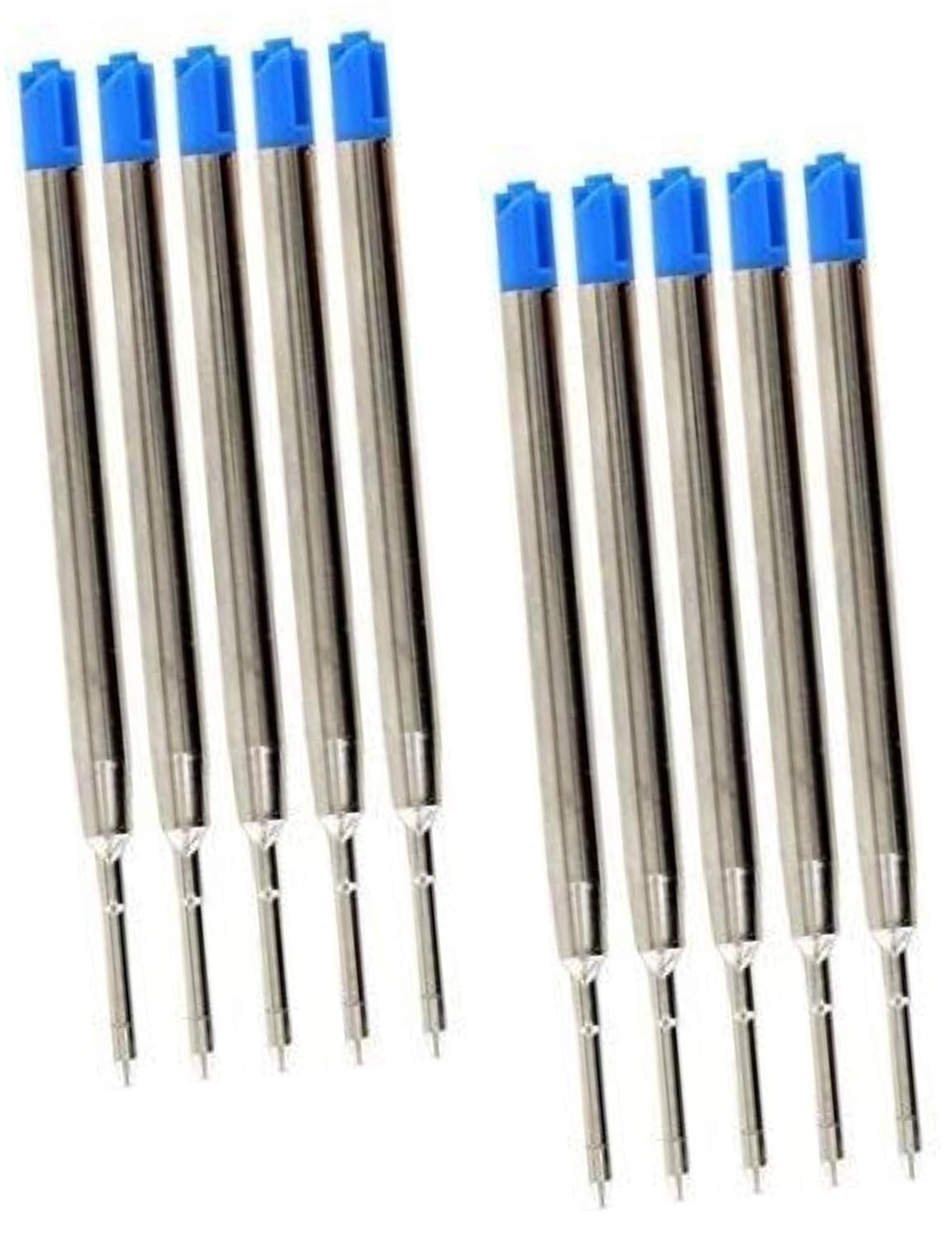 Imprint Ball Pen Refills |1 MM Point | Metal Body | Standard Size | Pack of 10 | Blue Ink
