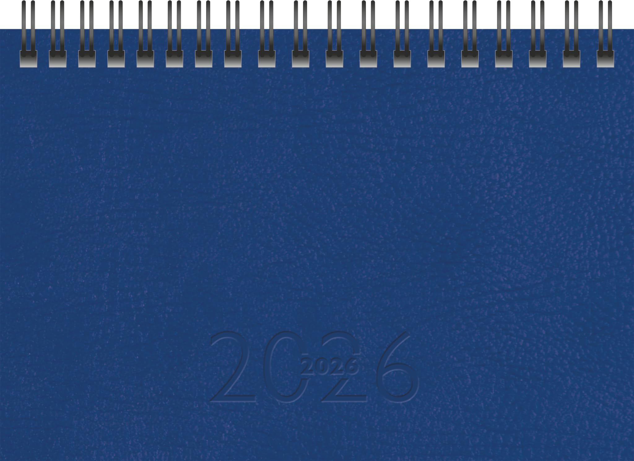 rido/idé Pocket Calendar Mod. TM 17/Contacter 2026 | A6 Landscape, Faux Leather, Blue