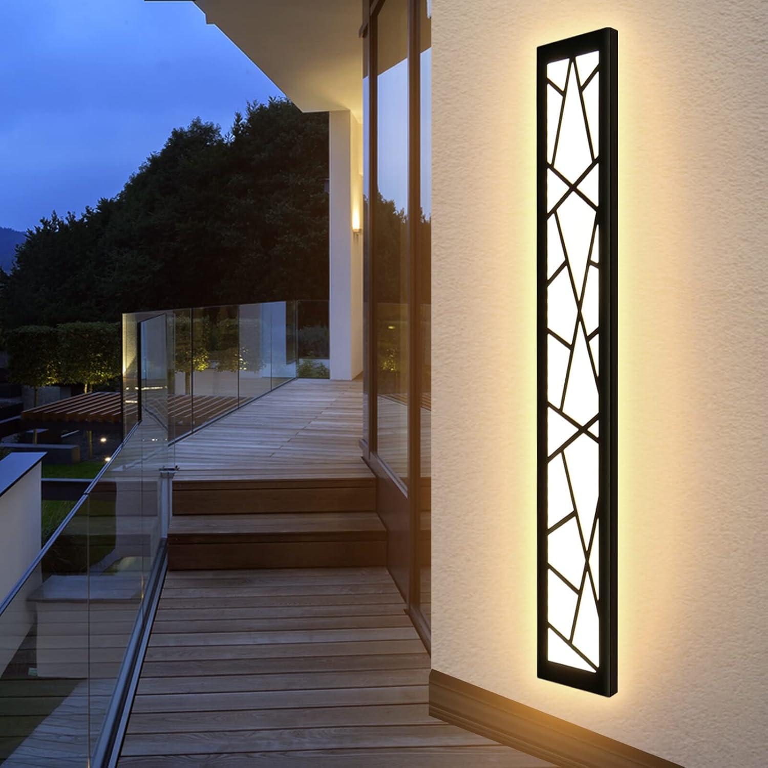 TRUWELLA LED Wall Sconces Outdoor LED Wall Lights 31.5inch Minimalist
