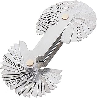 THE WHITE SHOP Metric & Imperial & Screw Gauge 55 Degree & Metric 60 Degree &60 Degree Thread Pitch Gauge for Industrial Measurement