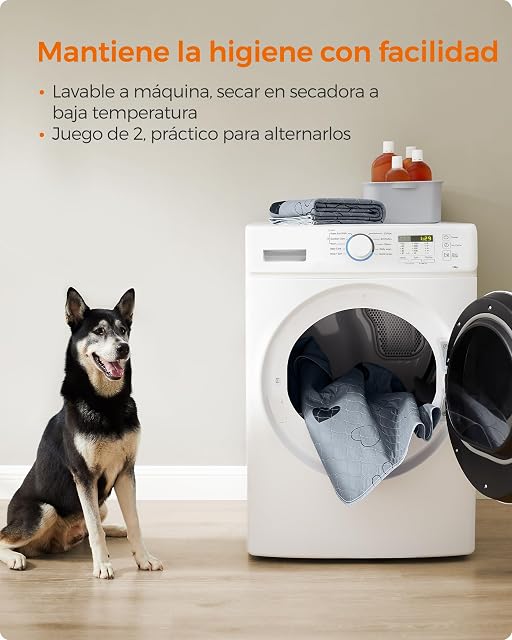 Foto 7 de 8 de Feandrea Empapadores Alfombras Lavables para Perros, 2 Pieza, 152 x 122 cm