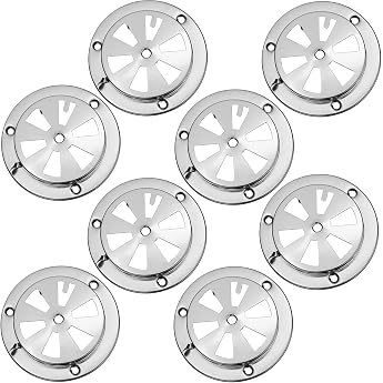 OGA 8 pieces stainless steel round ventilation rosette lockable ventilation grille