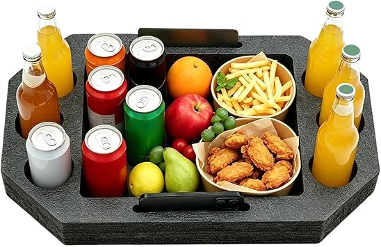 Floating Pool Tray | Waterproof Snack & Drink Board with Dividers