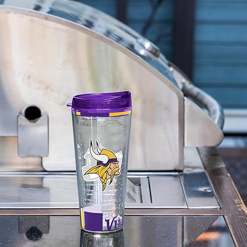 Miniatura 86 de Rico Industries NFL - Vaso clásico de fútbol americano de doble pared, 16 oz o 20 onzas, tapa W