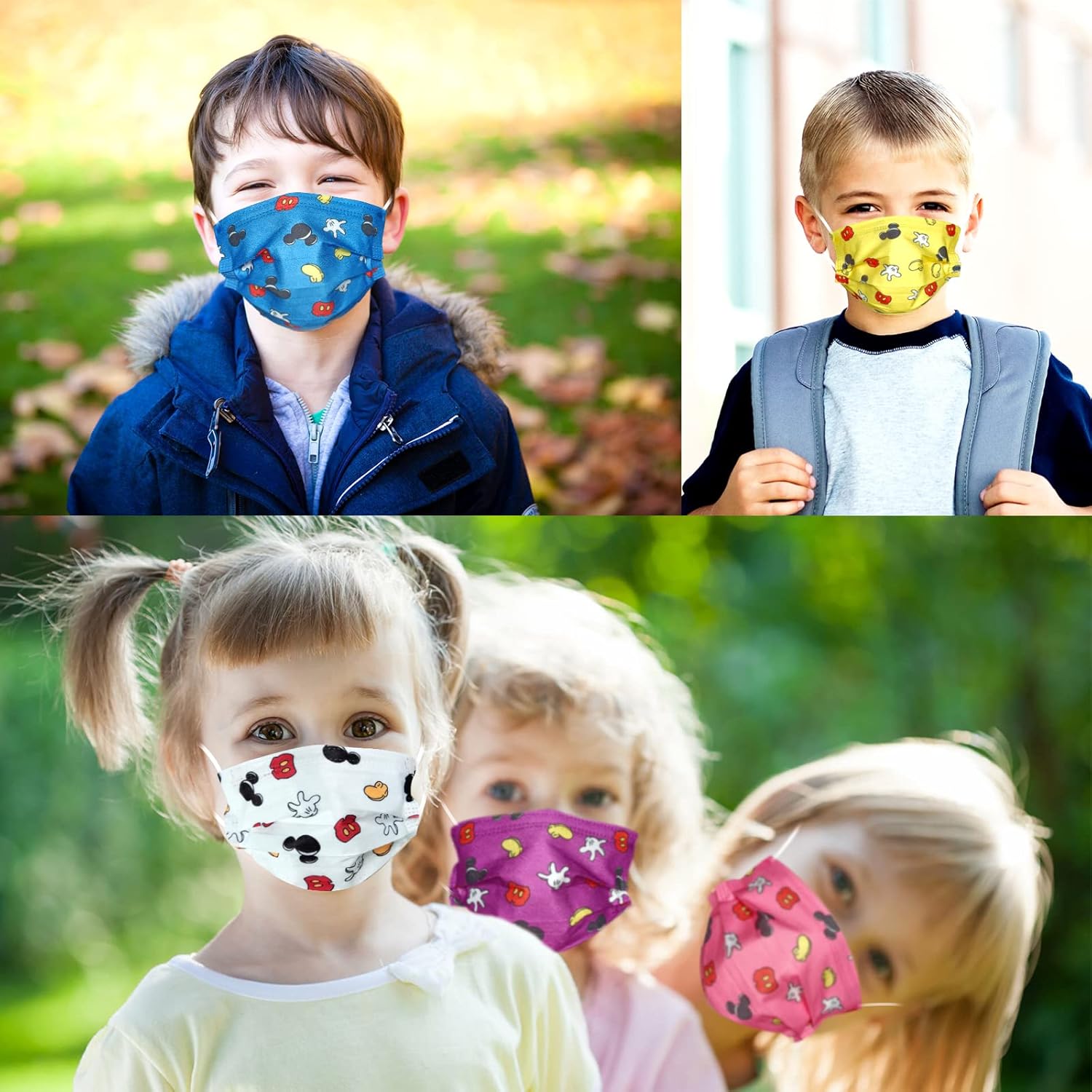 50PCS Kid Face_Mask Breathable Kids Face_Masks for children with Elastic Earloop 3-Layer Filter Kids Face_Masks for School Outdoor Supplies （Non Medical Mask） : Clothing, Shoes & Jewelry