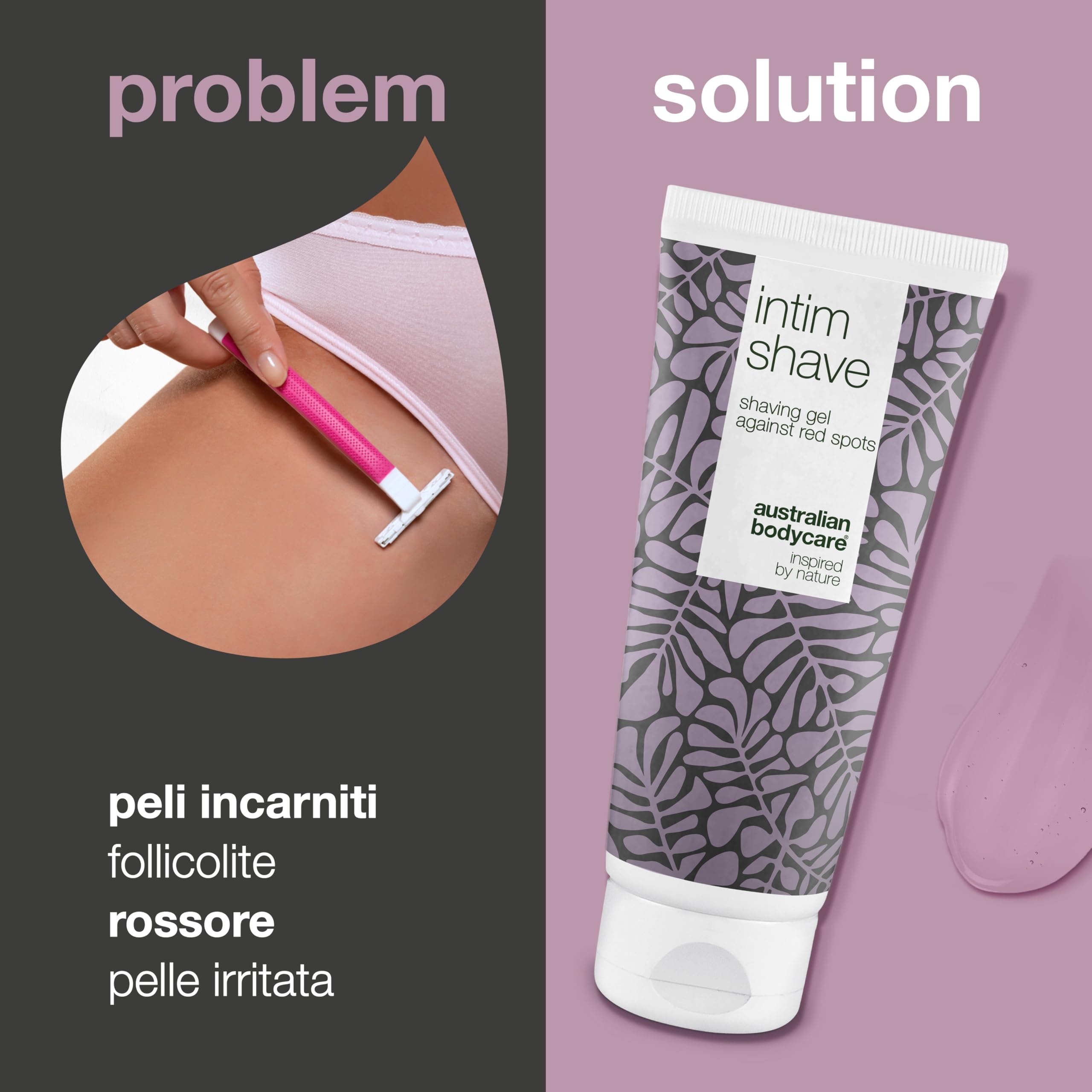 Australian Bodycare Intim Shave 200ml | Crema per la depilazione intima con tea tree oil per peli incarniti e irritazioni da rasoio | Gel per rasatura inguinale e zona bikini