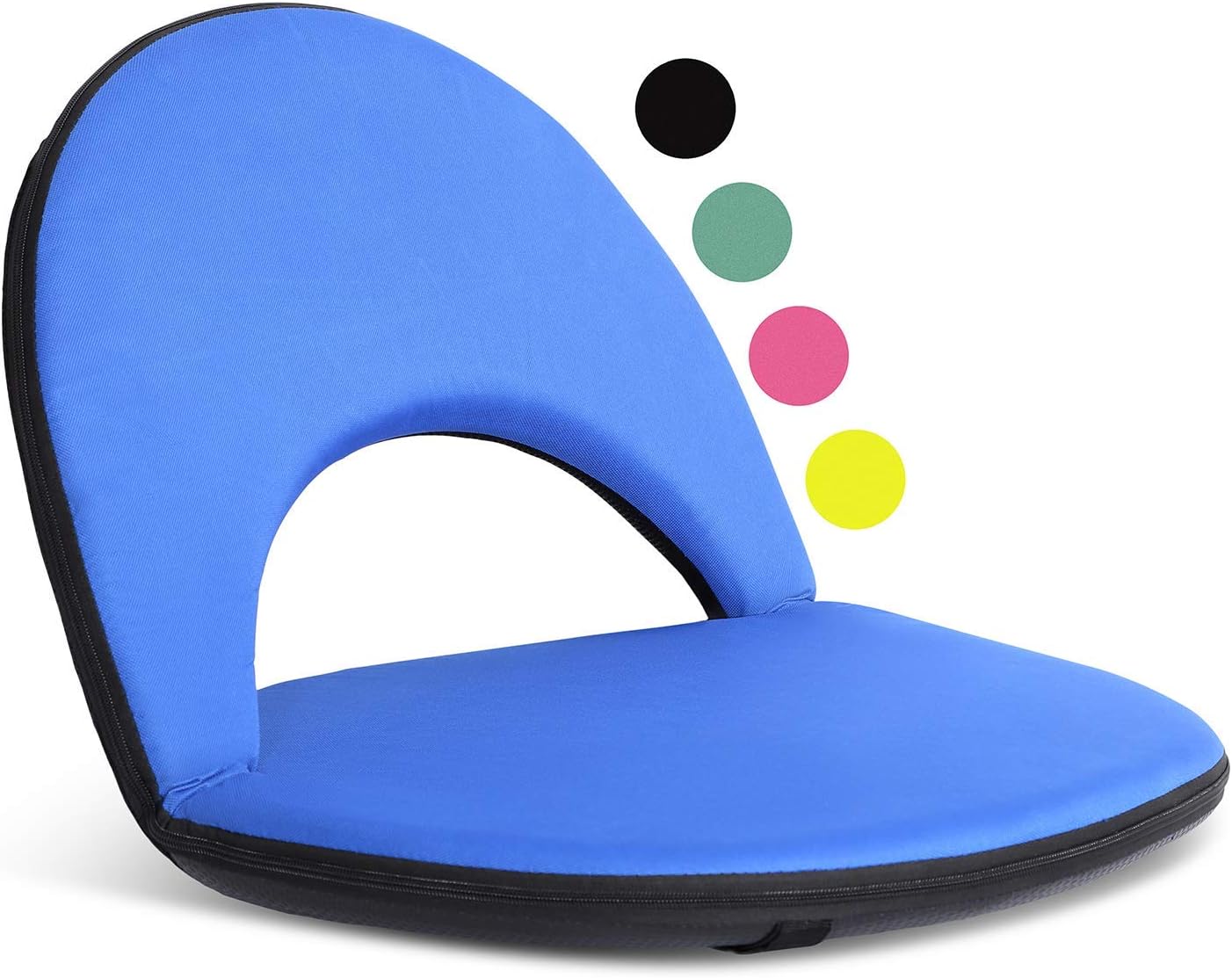 Lazy Bum - Floor Chair - Floor Gaming Chair - Portable Floor Lounger -Available in Five Colours – Foam Folding Floor Chair with 5 Reclining Positions– Lightweight Anti Slip Floor Chair with Back Support (Blue Beach)