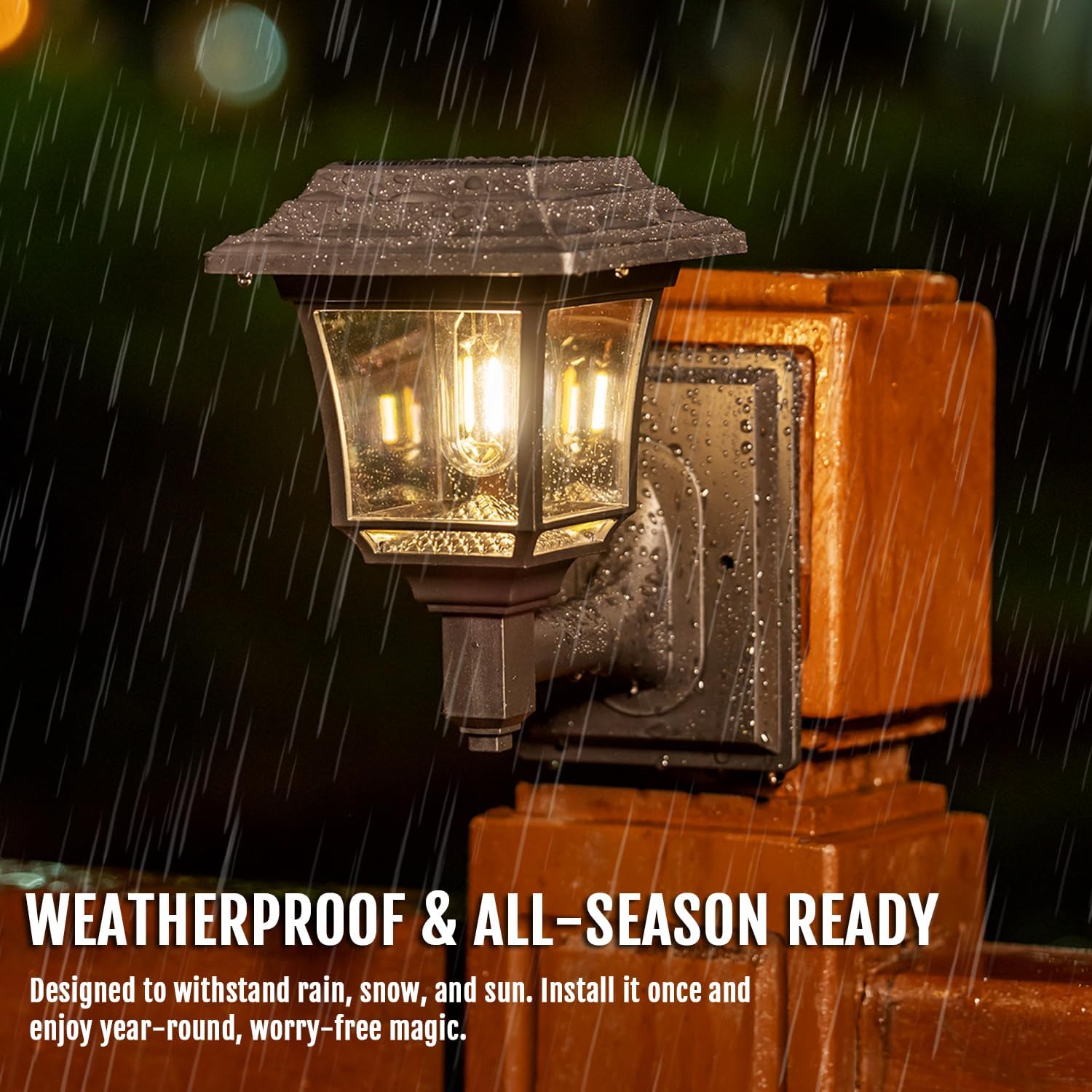 LeiDrail 2 Pack Solar Lanterns for Playhouse, Automatic Wall Lanterns for Outdoor Playhouse Accessories, Waterproof & Wireless, Warm/Cold White LED Garden Decorative Light
