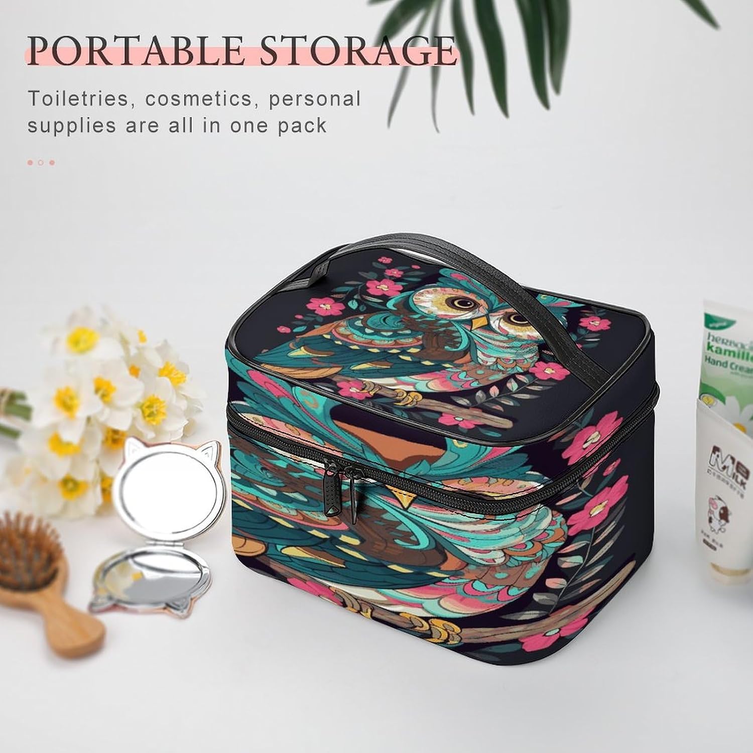 Anime Owl Travel Makeup Bag Cosmetic Bag Toiletry Bags image 5