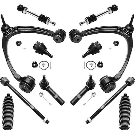 Detroit Axle - Front Upper Control Arm Tie Rod Sway Bar Replacement for Chevy GMC Silverado Suburban Sierra Yukon XL 1500 Tahoe Yukon Cadillac Escalade - 12pc Set