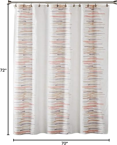 Miniatura 2 de SKL Home by Saturday Knight Ltd. Mori Cortina de ducha, rubor, 72.00 x 70.00 pulgadas