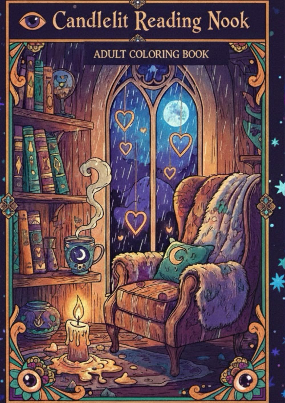 Candlelit Reading Nook: A Cozy Hygge Adult Coloring Book