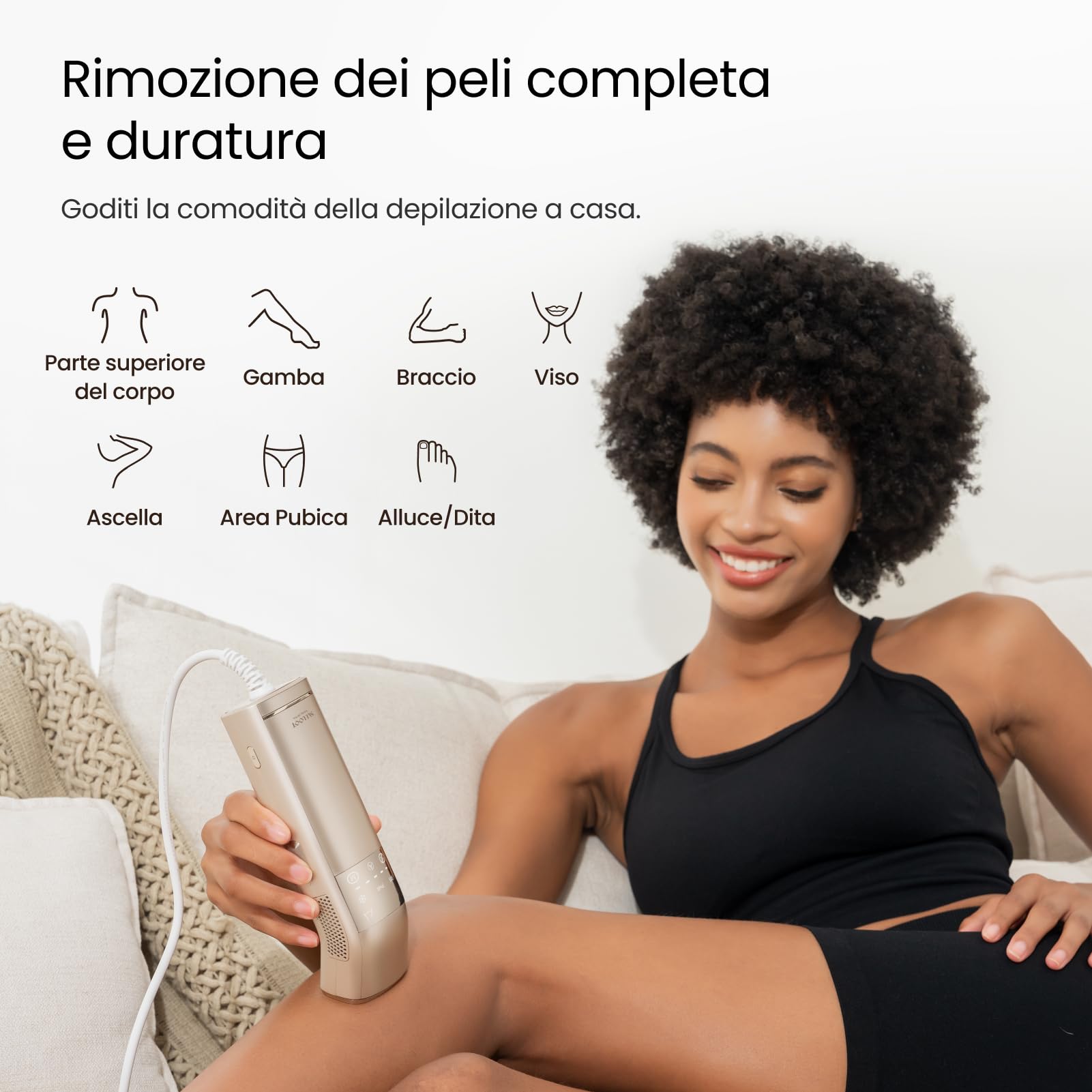 27J 100W Epilatore Luce Pulsata IPL con 4 impulsi, Doppia Luce, 2 °C Ghiaccio in Zaffiro, Modalità PHR, Epilazione Laser Definitiva e Professional a Casa per Donna, Bikini, Corpo e Pelle Sensibile