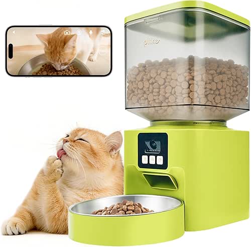 Plike Automatic Cat Feeder with Camera, WiFi Smart Pet Feeder