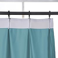 Vista 3 de Cortina plisada impermeable, 150 pulgadas de ancho x 96 pulgadas de largo, cortina opaca para sala de estar, dormitorio, puerta corrediza y baño