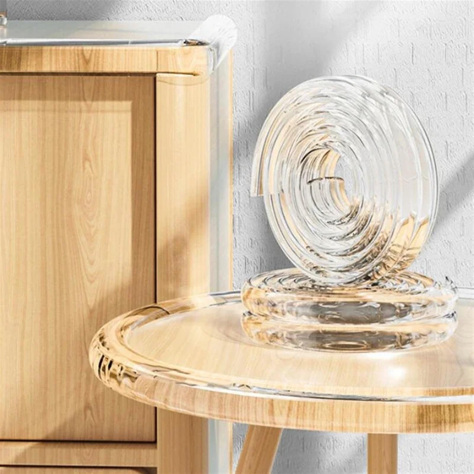 Protectores de Esquina para mesas, Tira Protectora Transparente para la Seguridad Infantil con Cinta Adhesiva de Doble Cara, antigolpes.
