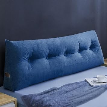 Headboard Wedge Backrest Positioning Support Bed Rest Reading Pillows Cartoon Headboard Pillow Headboard Pillow Queen White Daybed Pillows Length of Back Daybed Pillow,Dark Blue,23.6in