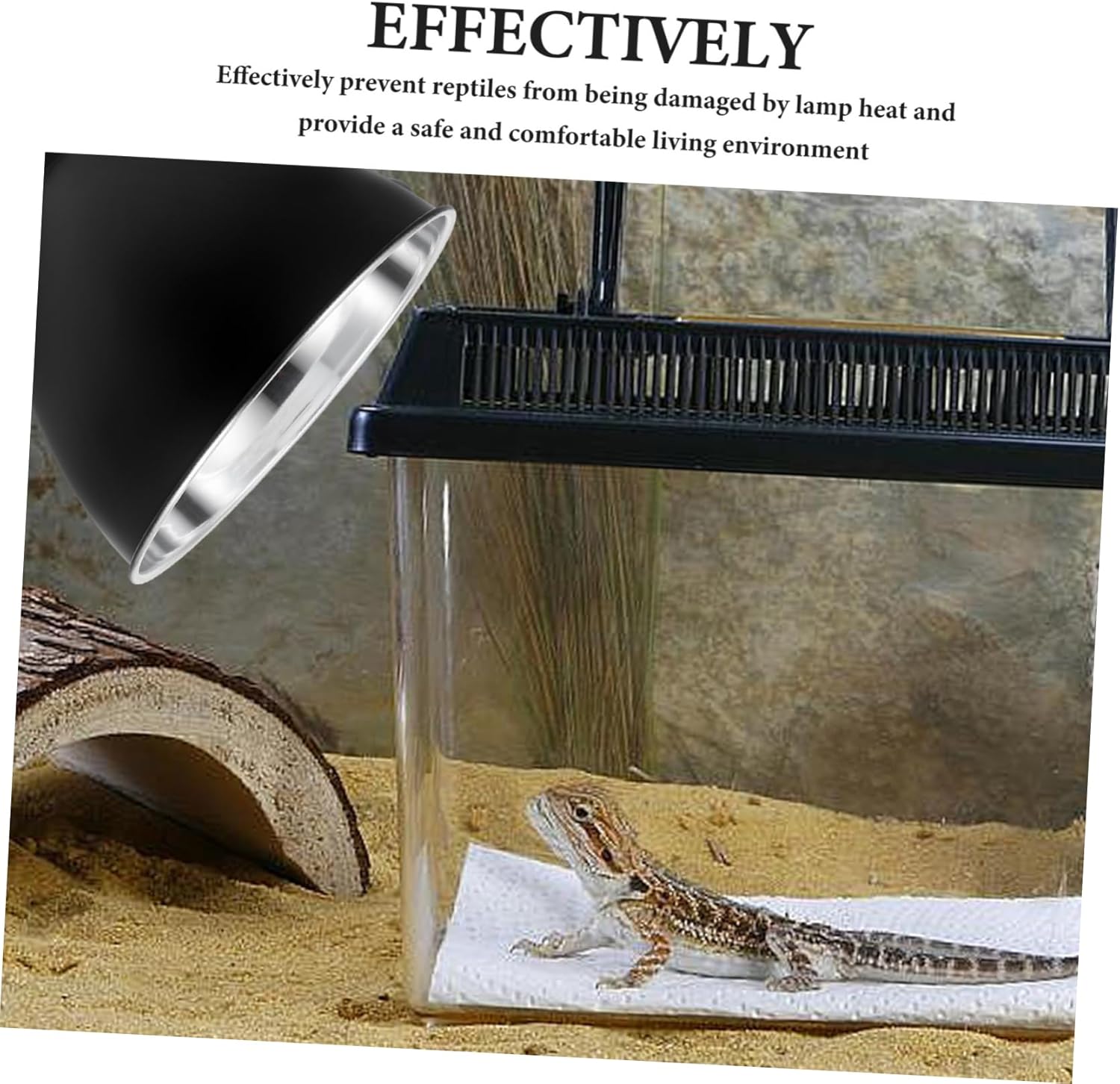 2pcs Box Reptile Heat Lamp Shade Easy Install Cover for Snake Tank Aquarium Heater Accessory Turtle Habitat