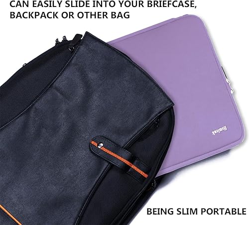 Vista 94 de Funda para laptop de 15.6 pulgadas, duradera a prueba de golpes, funda protectora con tapa, maletín de transporte para computadora, compatible