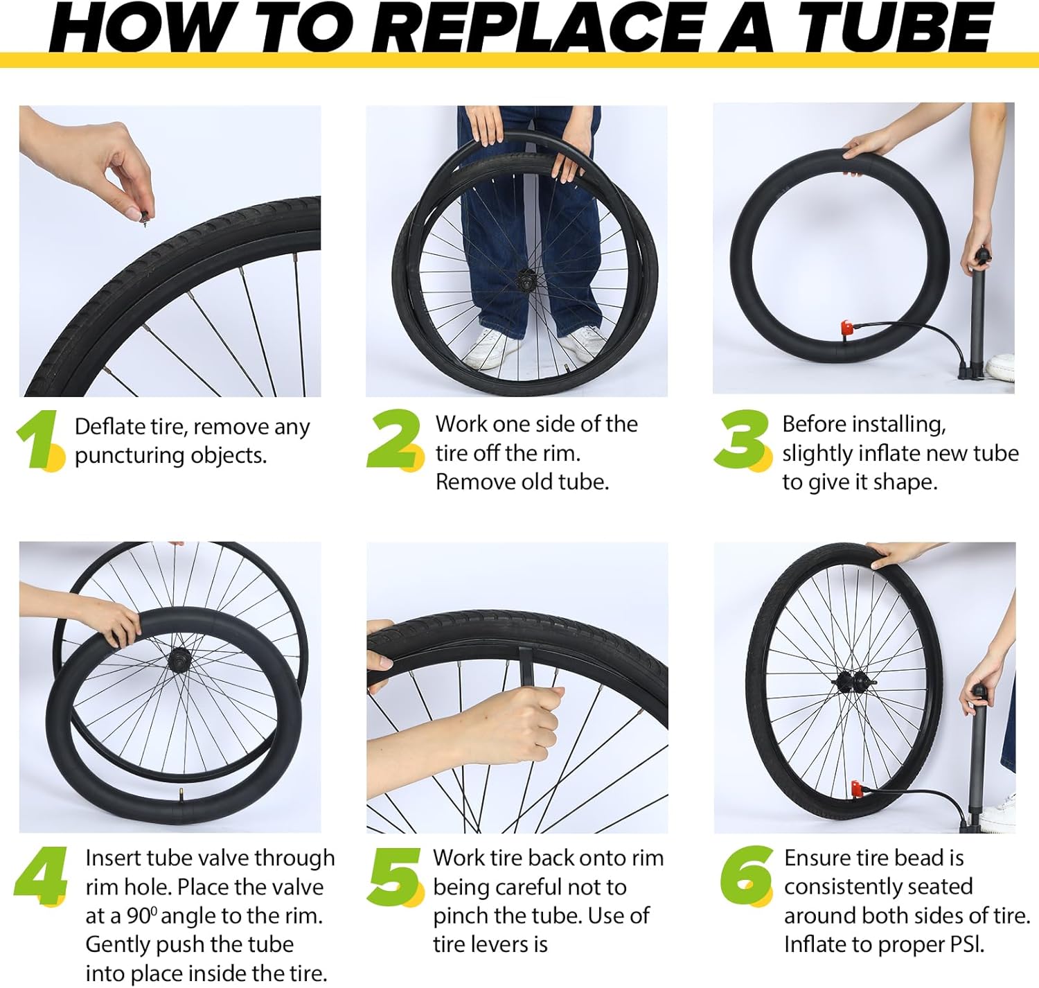 1/2/4 Pack 20x4 26x4.0 Fat Bike Tube with AV 32mm Schrader Valve, Premium Butyl Rubber Fat Tire Bike Tubes with Tire Levers, 20, 26x3.5-4.5 Bike Tube for Road/MTB/E Bike