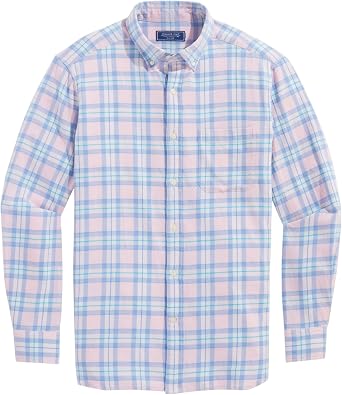 Vineyard Vines Men's Plaid Island Twill Shirt Button Down Shirt