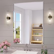 KOHROS 24X36 Inch Frameless Bathroom Mirror Rectangle Mirror for Wall | Tempered Glass