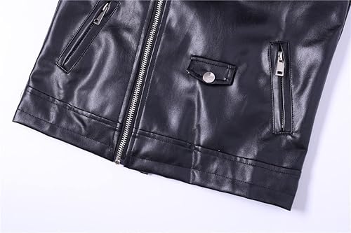 Miniatura 4 de Chaleco de piel sintética para niños y niñas, chalecos de motocicleta, abrigo de vestir Joker de 3 a 12 años