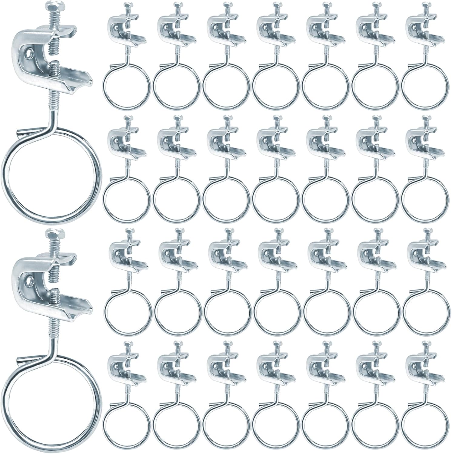 30 PC 1/4" x 20 Beam Clamp Bridle Rings Heavy Duty Steel Cable Hangers for Low Voltage Wiring, Pipe Support, Conduit Alternative in Home Theater, Factory, Warehouse & DIY Projects