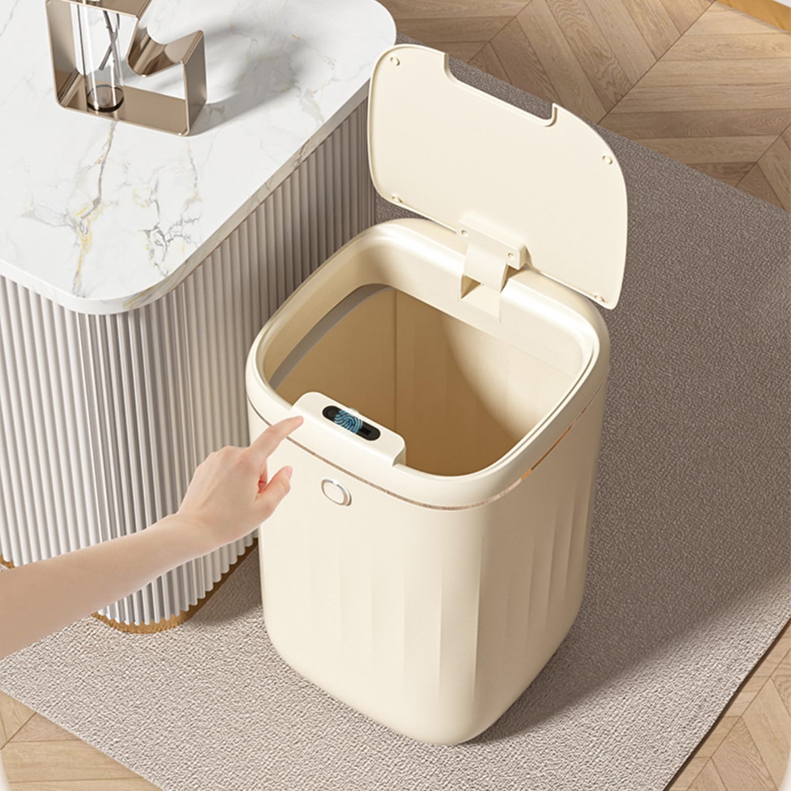 Poubelle intelligente 20 L avec couvercle étanche et capteur intelligent