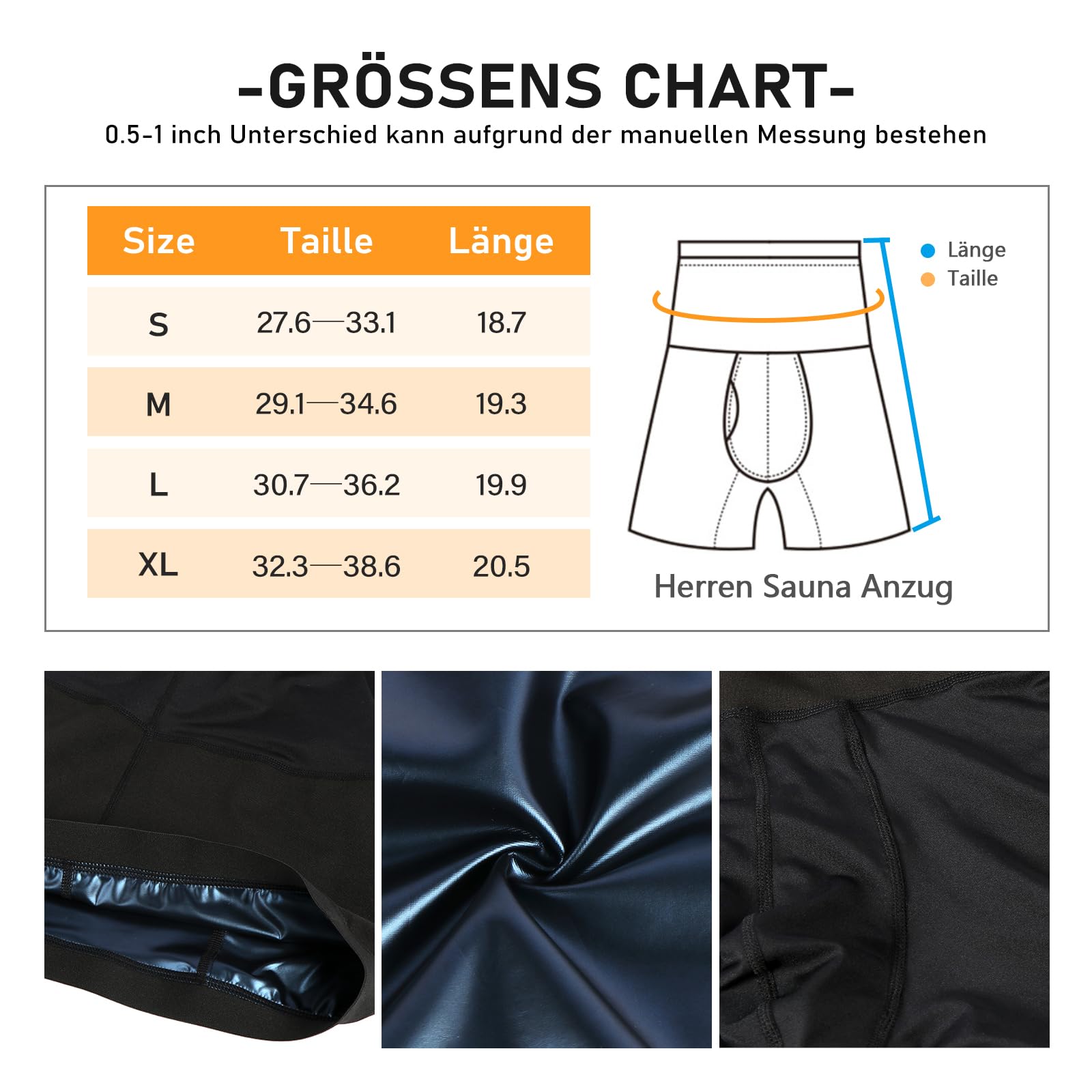 Herren Sauna Shorts Jogginghosen Slimming Unterwäsche Shorts Männer Sweat Shapewear Hohe Taille Sweathose