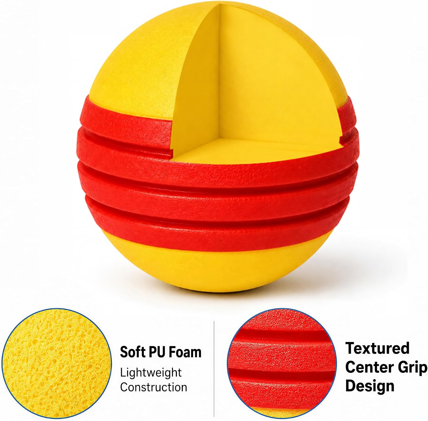 TYPTI Balls 3 Pack, 3.46-Inch Lightweight PU Foam Replacement Balls