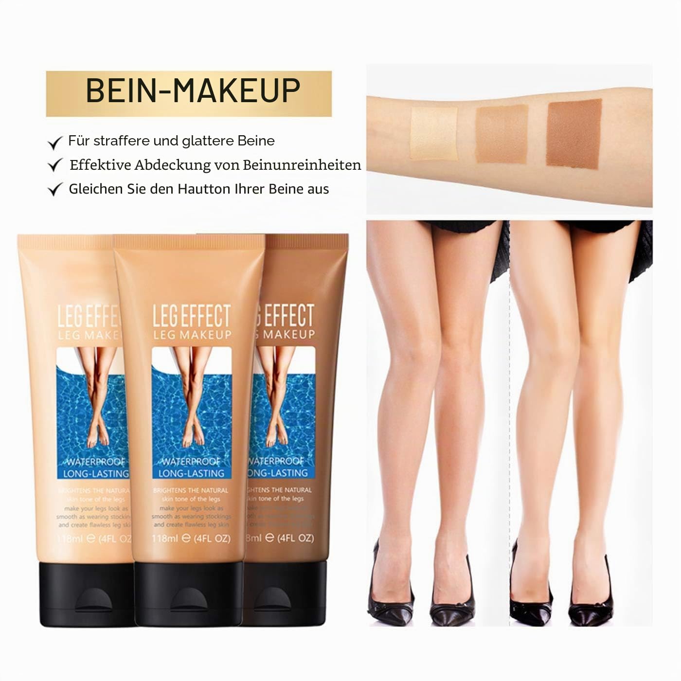 Wasserfestes Make-Up-Lotion für Bein-Narben, Krampfadern und Tattoo-Abdeckung - Übertragungsfreie Körperpflege-Creme (2#)