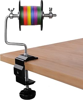 Fishing Line Spooler Winder with Clamp Adjustable Stable Reel Spooler Machine Spooling Station System Portable Fishing Line Spooling Accessories for Spinning Casting Reels (Type A-with Clamp)