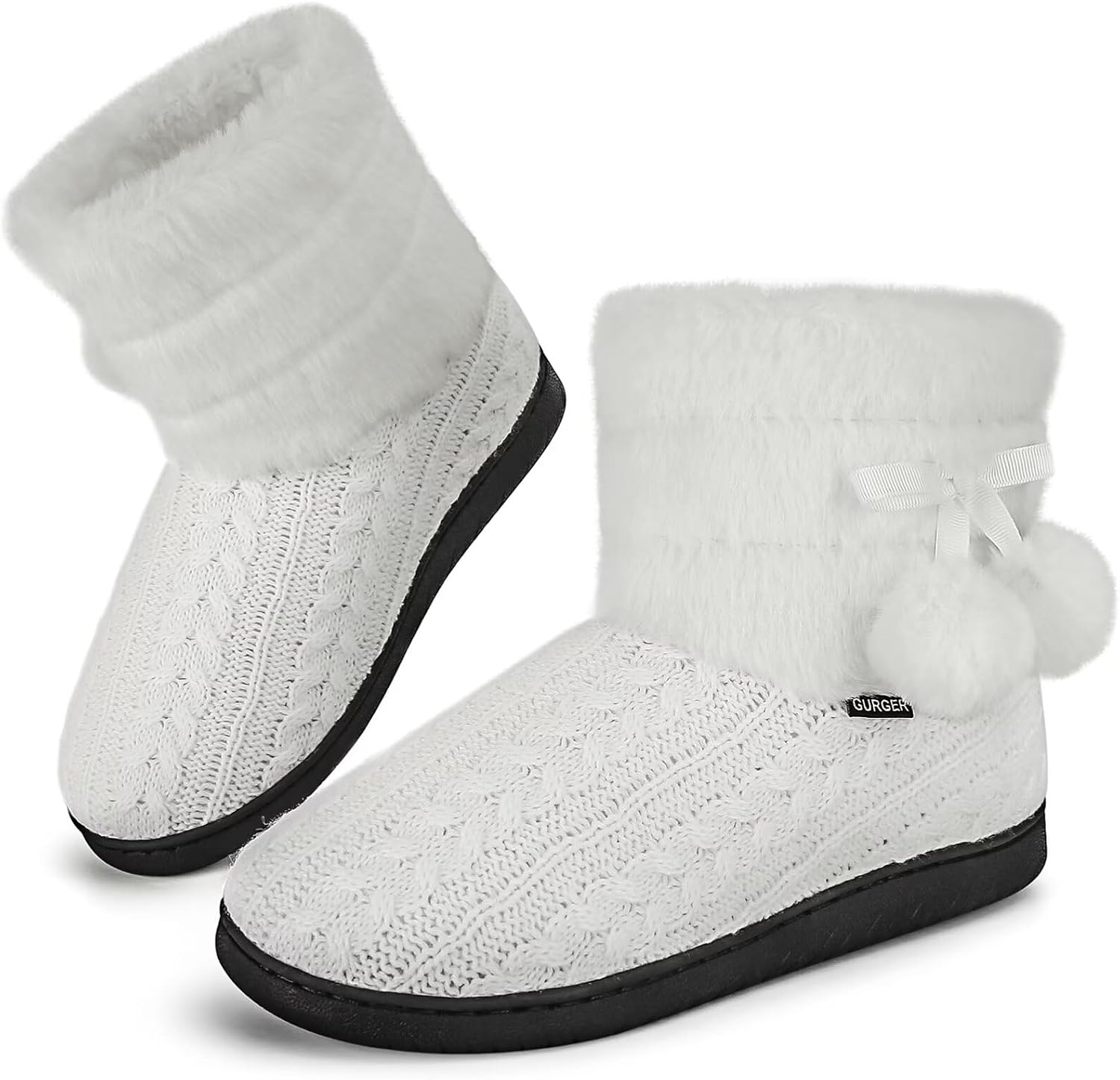 Gaorui - Pantofole a Stivaletto Unisex per bambini , Bianco (bianco), 36 2/3 EU
