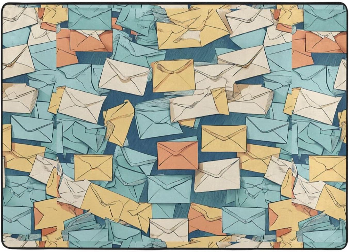 Flannel Non-Slip (Postal Stationery) Rug Pad 80×50in Soft Washable Protective for Hardwood Floors Bedroom Bathroom Living Room