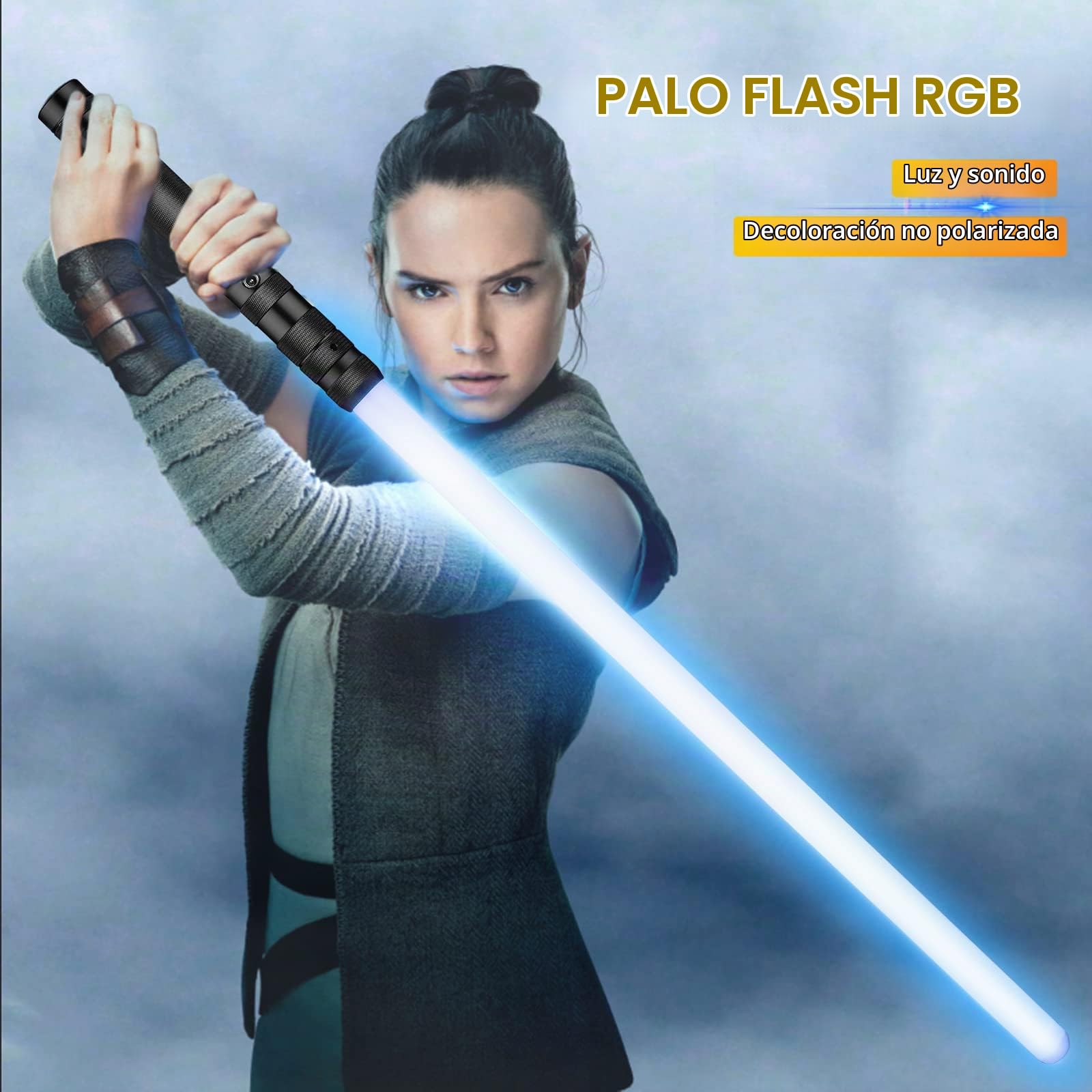 Sable de luz LED FX, Lightsaber, 7 Colores con Mango de Metal, Regalo para niños, Accesorios de Cosplay de Disfraces de Navidad de Halloween