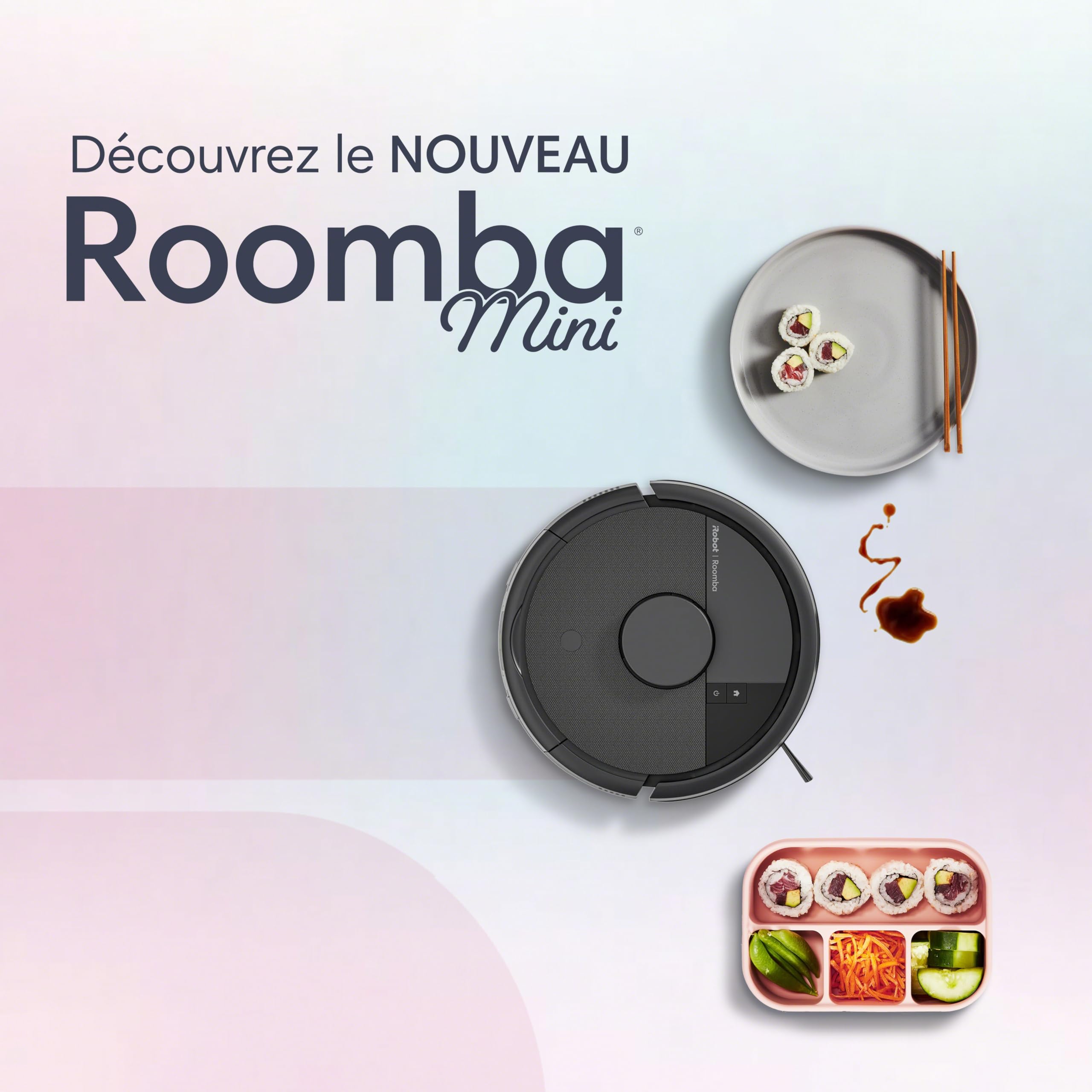 Roomba Mini Robot aspirateur et Laveur + Base AutoEmpty, Noir