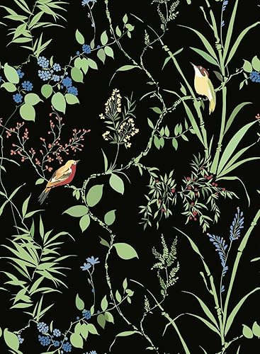 Papel tapiz vintage autoadhesivo con diseño de pájaros, papel de contacto extraíble para armarios y cajones, decoración del hogar para pared, papel