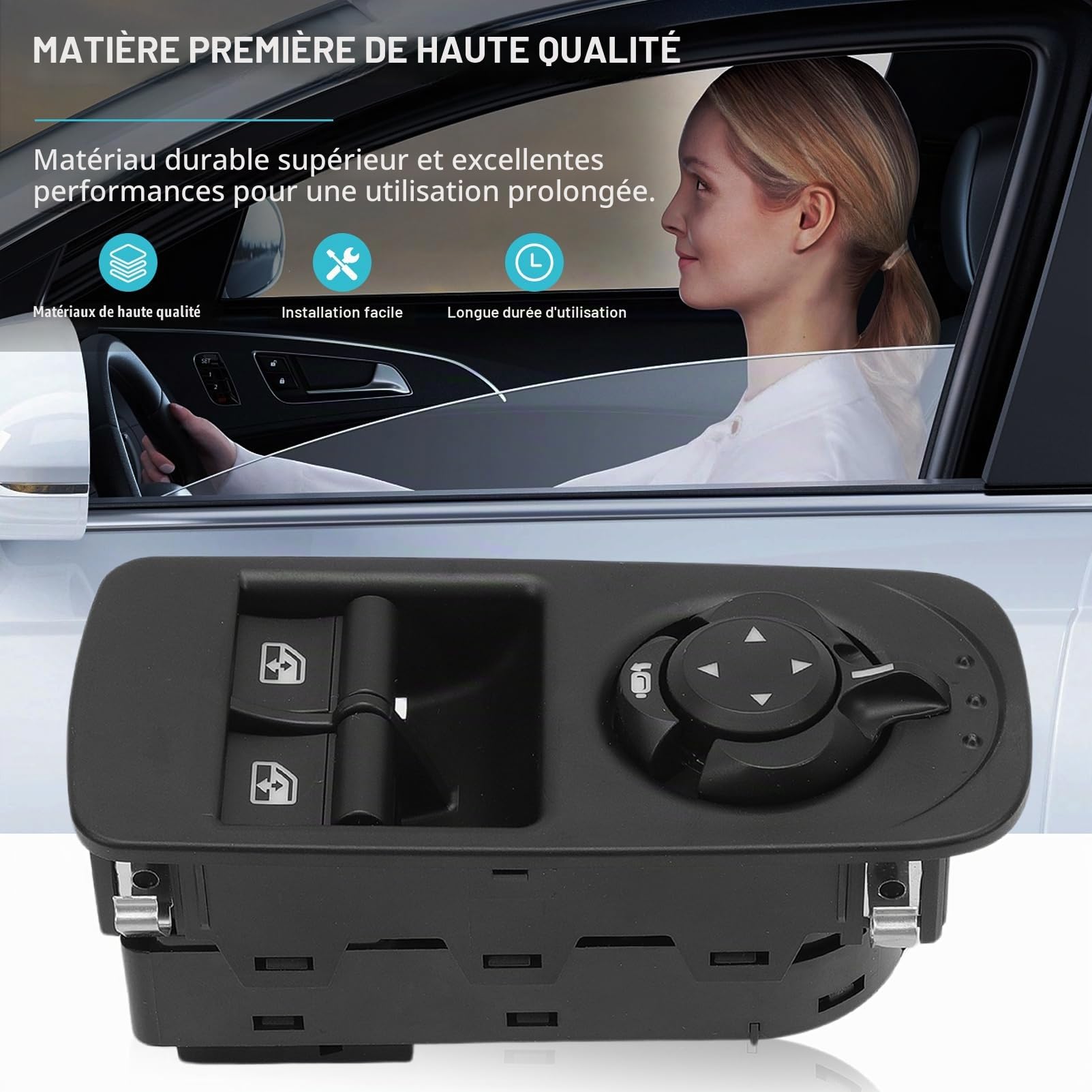 Lève-vitre gauche pour Alfa MiTo 955 2008-2018 Côté conducteur Bouton Interrupteur de commande de fenêtre interrupteur 156085170