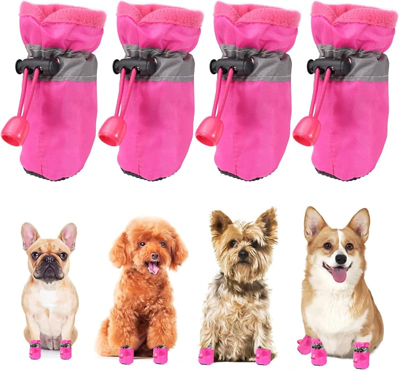 Botas Antiderrapantes para Cães Pequenos com Faixa Refletiva Donmnemb (S)