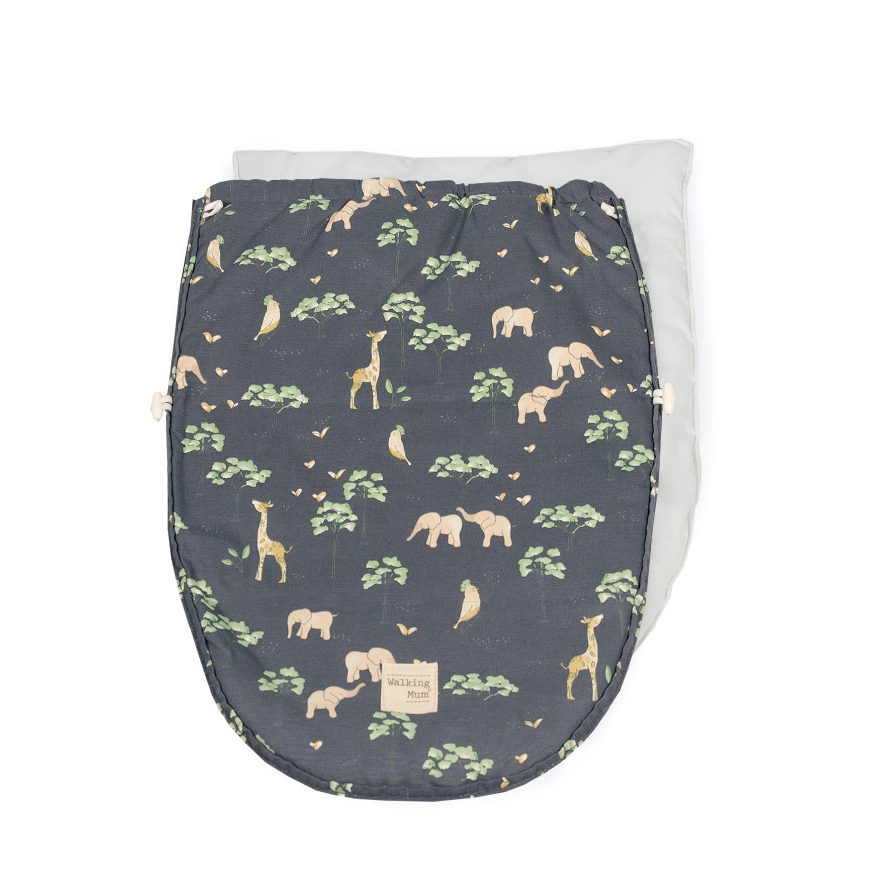 Walking Mum Baobab Gruppe 0 Schlafsack, gepolstert, für Babys, universell einsetzbar, kompatibel mit den meisten Babys, Farbe: Anthrazit, Maße: 40 x 80 cm.