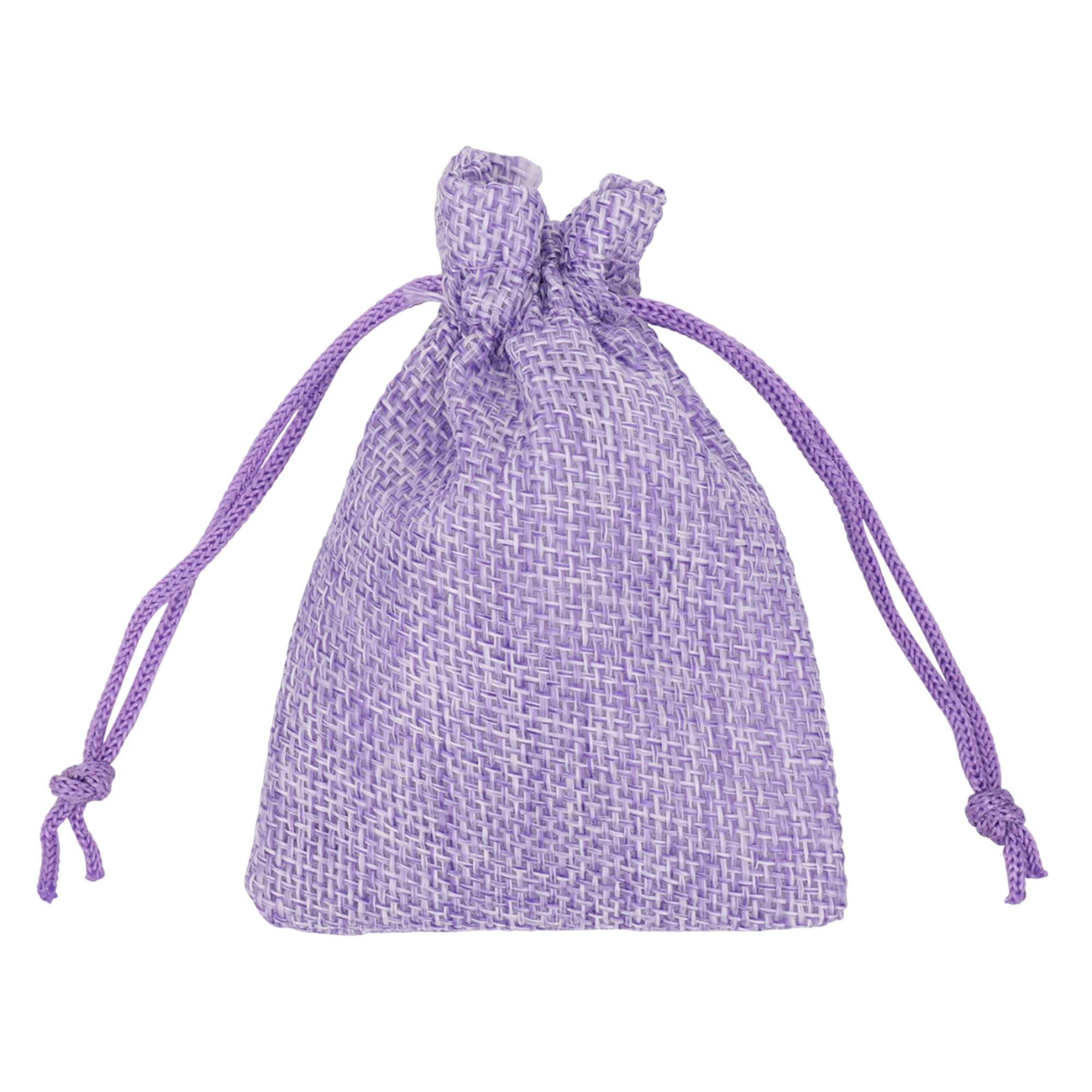 Trimming Shop 20pcs Purple Mini Drawstring Hessian Burlap Bags 7cm x 9cm Small Reusable Gift Pouches for Wedding Favours, Jewellery, Birthday, Christmas, Anniversary & Festival Parties