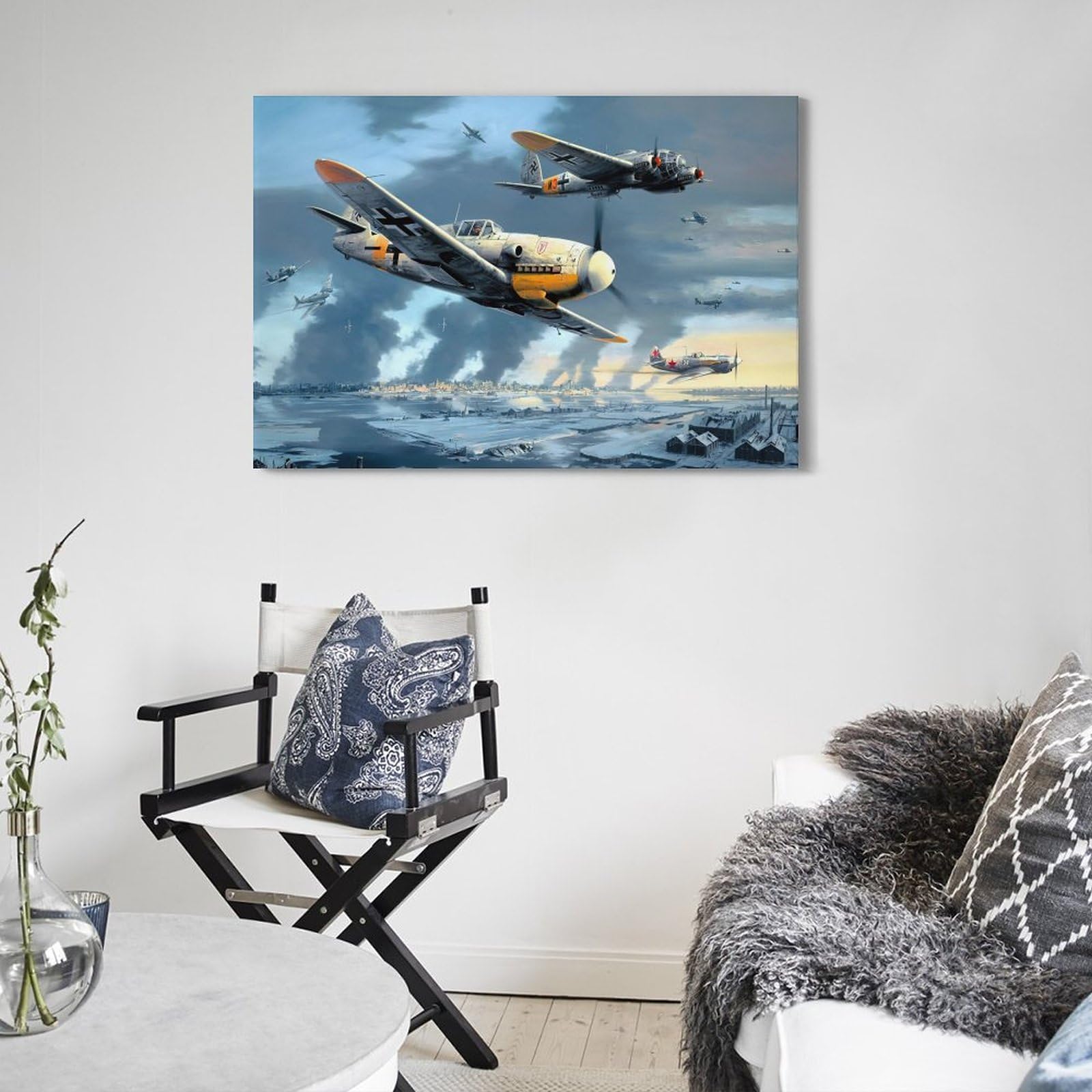 Vintage Film Poster 'Vom Winde Verweht' - Leinwand Druck 20x30cm Für Wohnzimmer Deko