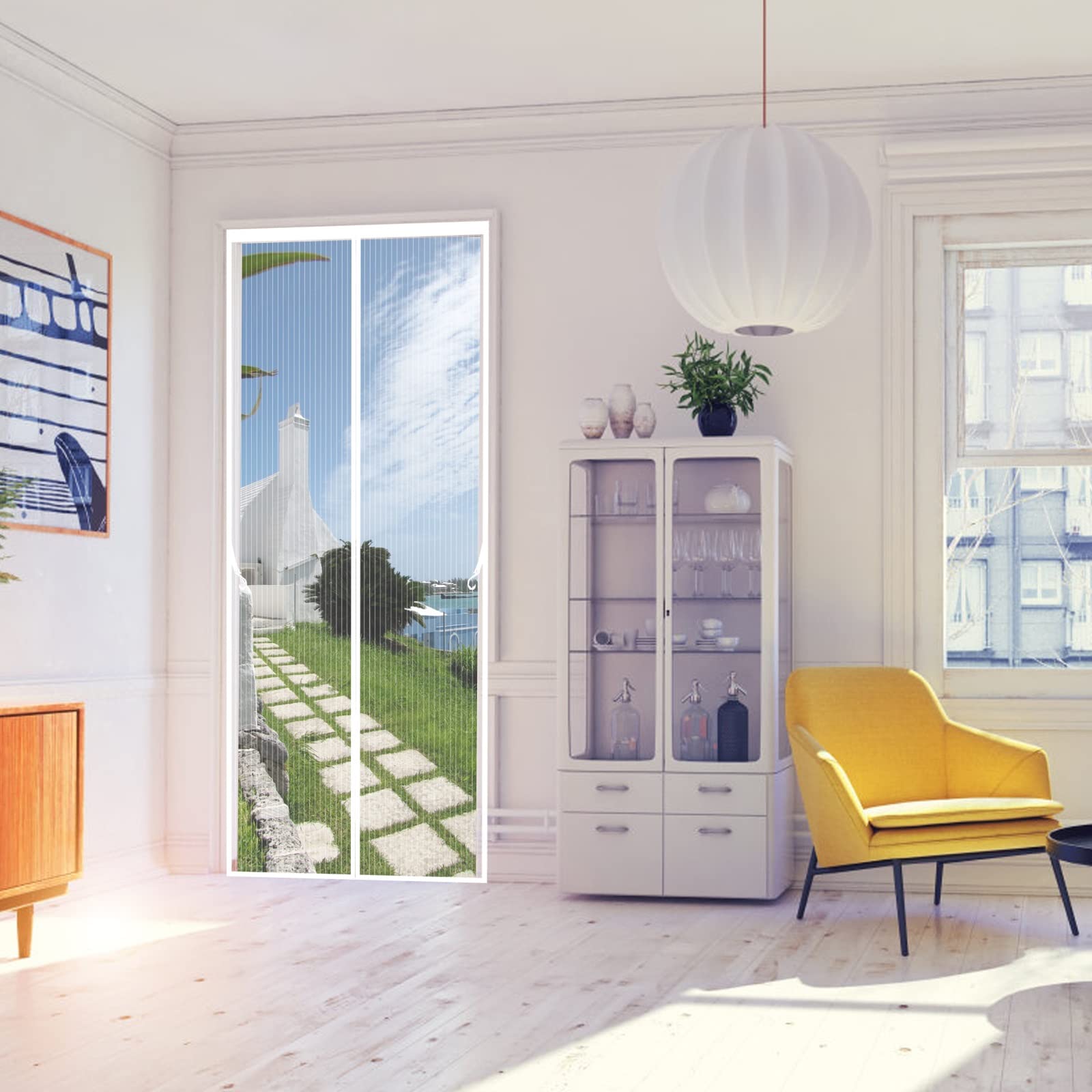 Moustiquaire Magnétique Porte 105x195 Cm Fermeture