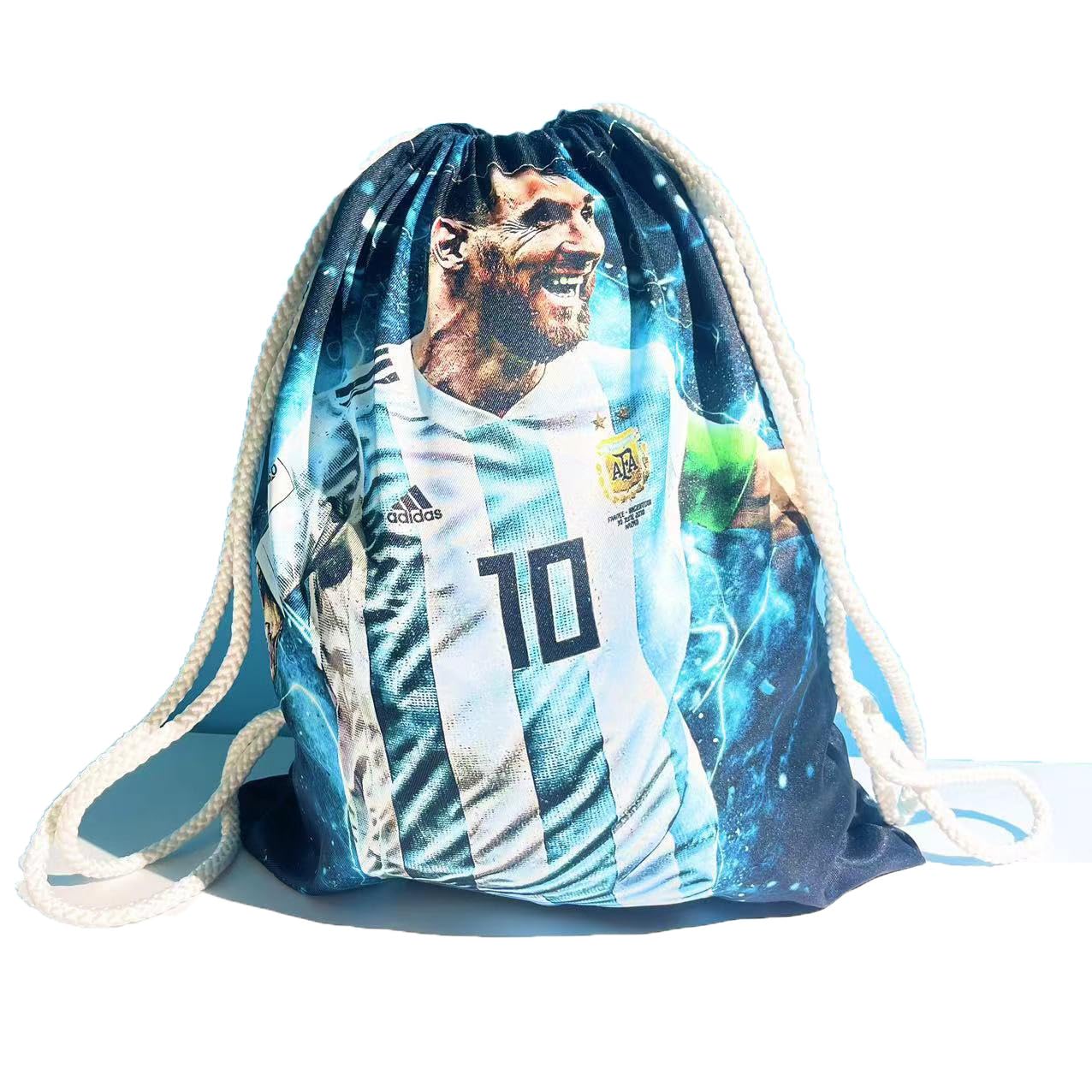 JIMCOM Football Drawstring Backpack with Player Image, 40 x 50cm drawstring backpack