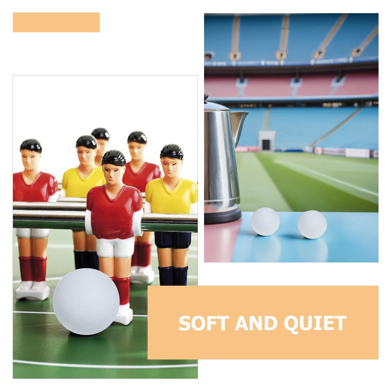 SUPVOX Set 8 Palline da Calcio Balilla 36 MM Bianche ABS Sostitutive per Gioco da Tavolo