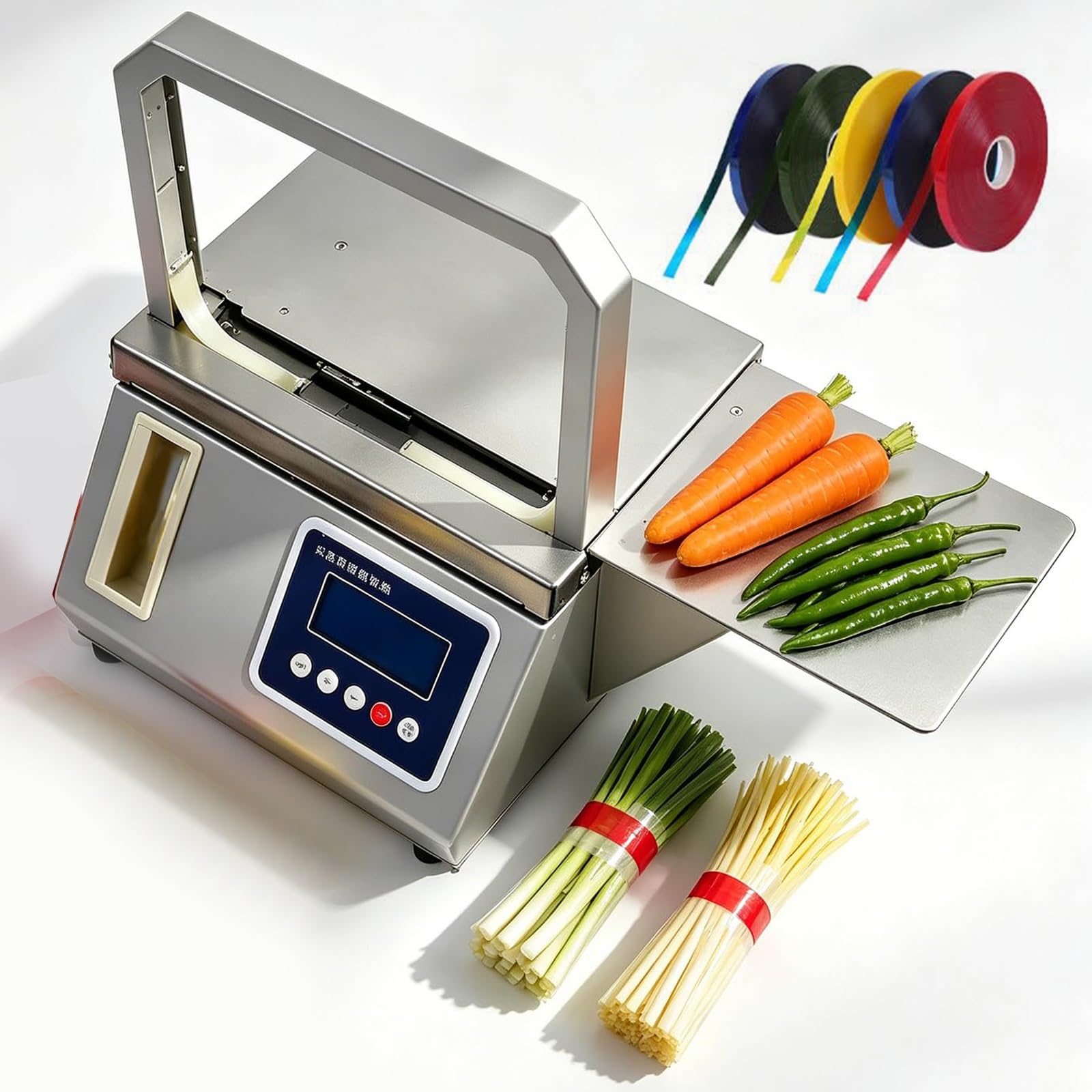 Vunhex One Color Commercial-Grade Automatic Bundling Machine, Hot Melt Tape Banding Machine For 12Mm Strapping Tape, 1.5S Rapid Binding, Adjustable Tension For Supermarkets, Offices, Logistics Packaging