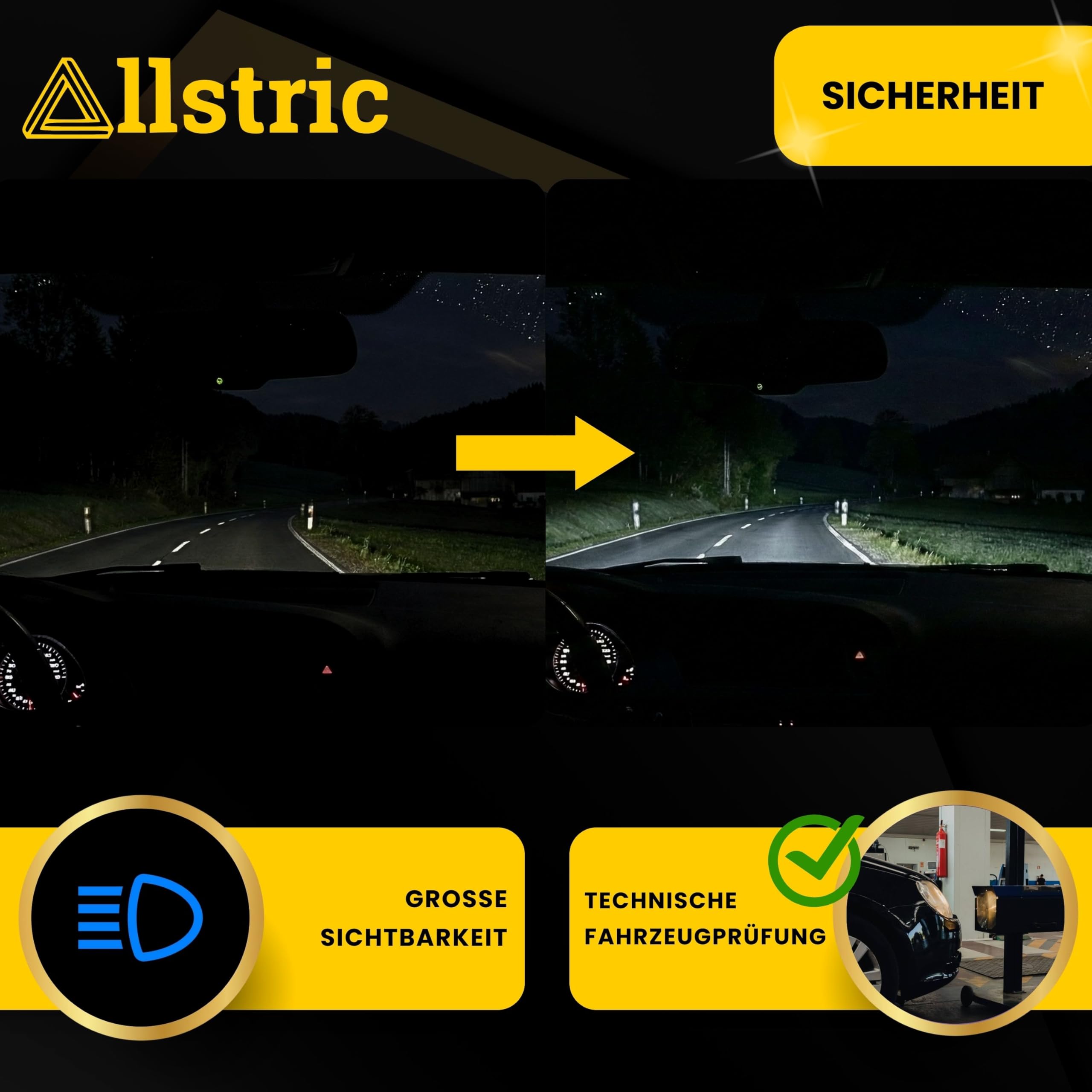 Scheinwerfer Aufbereitung Set Profi mit Polierpaste & UV-Versiegelung | Scheinwerfer Politur für klare Sicht – Geeignet für Poliermaschine & Handanwendung – Komplettes Autopolitur Set